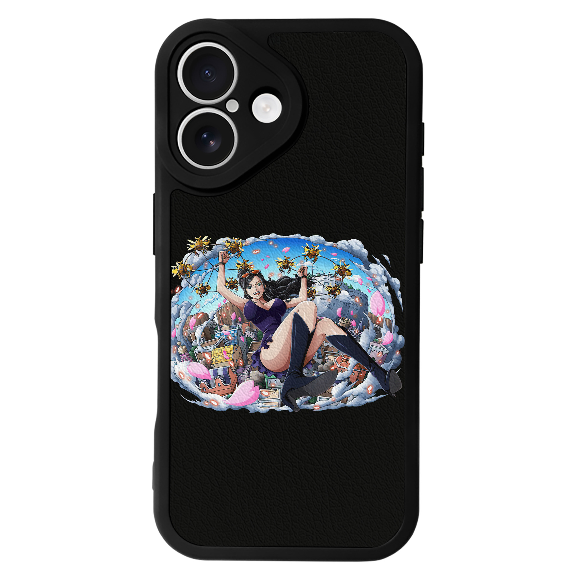 （画像用） ワンピース ニコ・ロビン ONE PIECE Nico Robin 【iPhone 16シリーズ対応】シリコンスマホケース（レザー調） 材質：シリコン